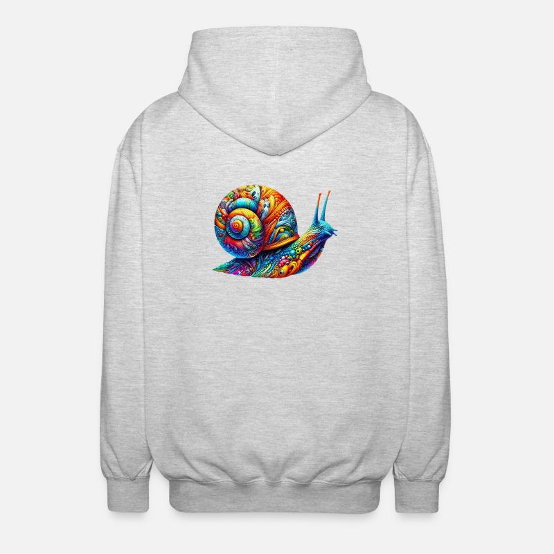 Schnecke - Unisex Kapuzenjacke - Hellgrau meliert