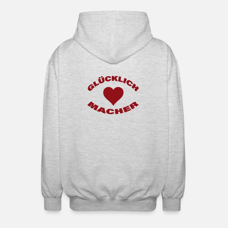 FAISEUR DE BONHEUR - Veste à capuche unisexe - gris clair chiné