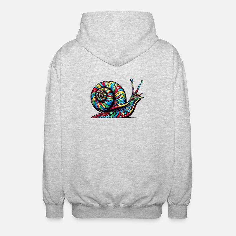 Escargot - Veste à capuche unisexe - gris clair chiné