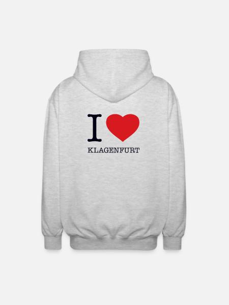 I LOVE KLAGENFURT - Unisex Hooded Jacket - light heather grey