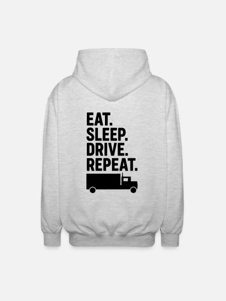 Truck Driver - Unisex Hooded Jacket - light heather grey