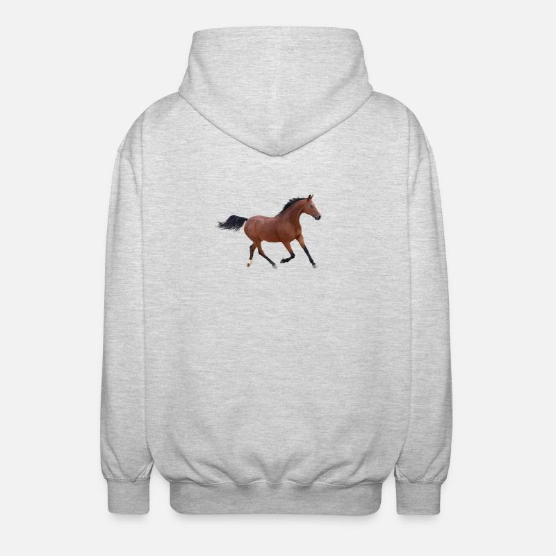 Cheval - Veste à capuche unisexe - gris clair chiné