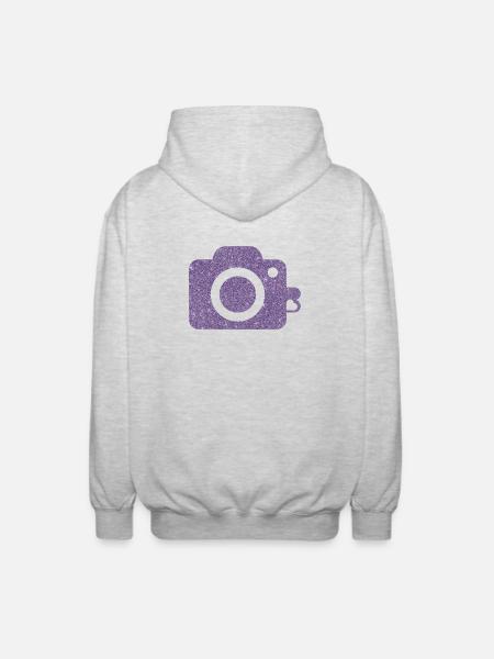 Cam logo design - Unisex Kapuzenjacke - Hellgrau meliert