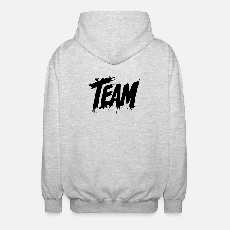 Team Group - Unisex Hooded Jacket - light heather grey