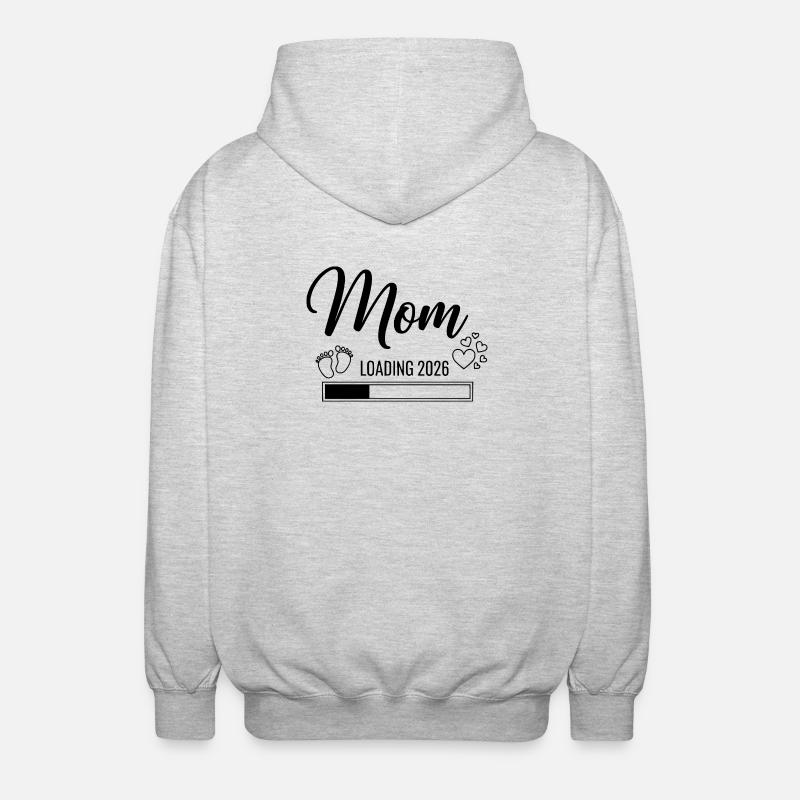 Mom Loading 2026 - Unisex Hooded Jacket - light heather grey