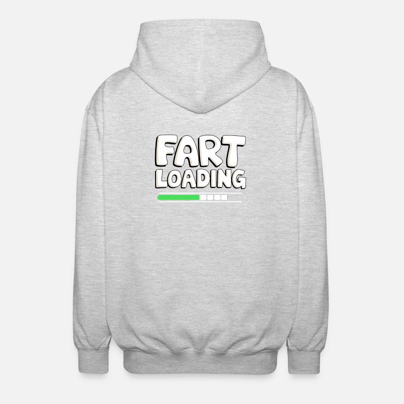 Fart Loading Progress Bar - Unisex Hooded Jacket - light heather grey