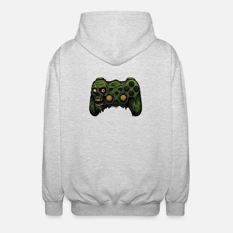 Zombie Controller Grunge Tee - Unisex Kapuzenjacke - Hellgrau meliert