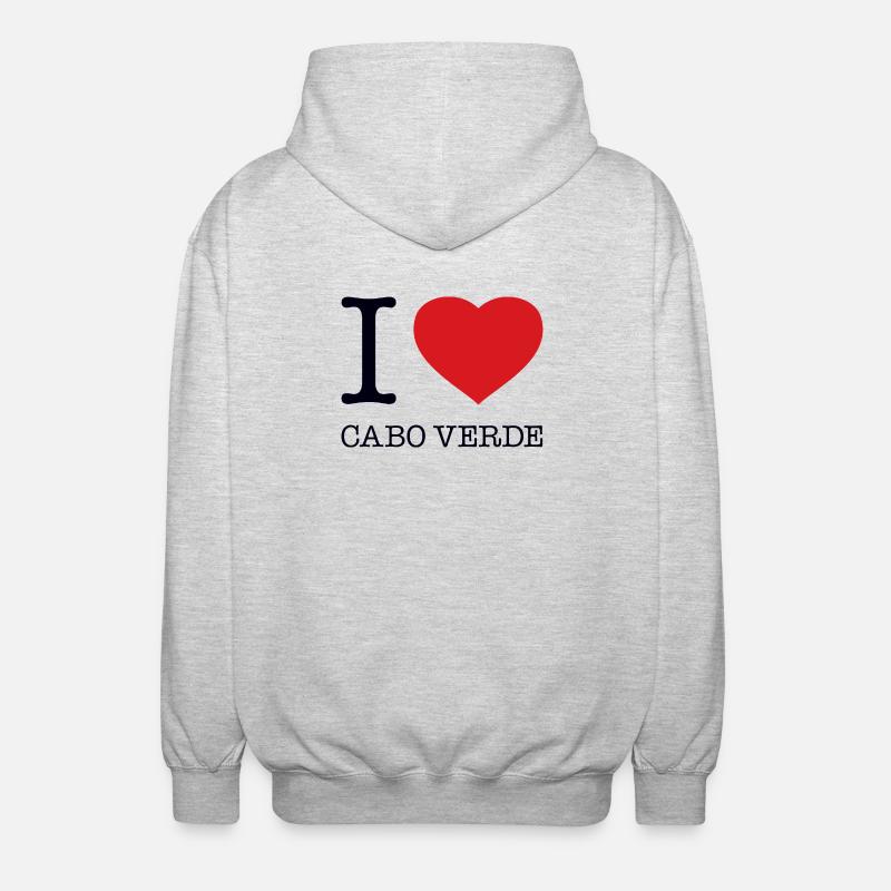 J’adore le Cap-Vert - Veste à capuche unisexe - gris clair chiné