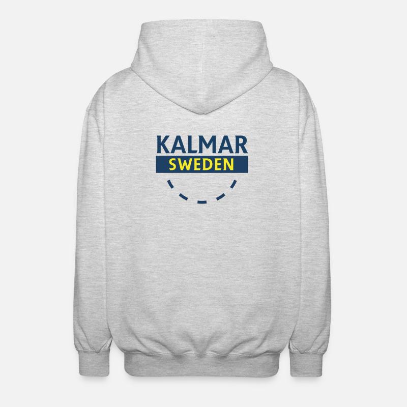 Kalmar Suède Emblème Graphique - Veste à capuche unisexe - gris clair chiné