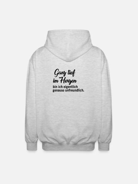 Deep in the heart - Unisex Hooded Jacket - light heather grey