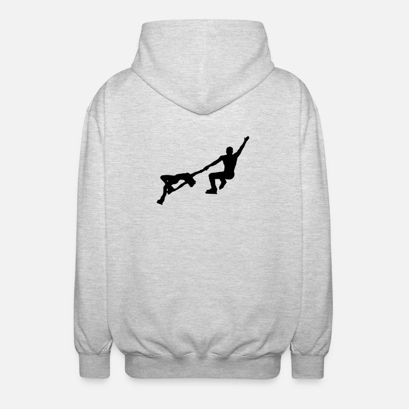 Eiskunstlauf - Unisex Kapuzenjacke - Hellgrau meliert
