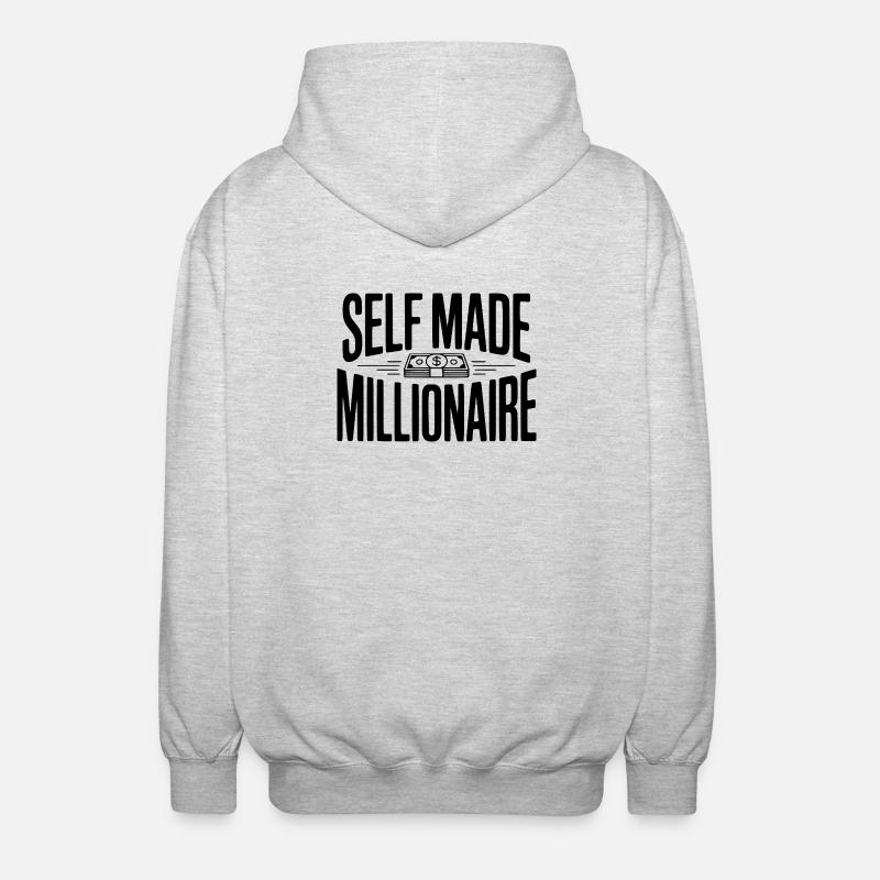 Millionnaire autodidacte - Veste à capuche unisexe - gris clair chiné