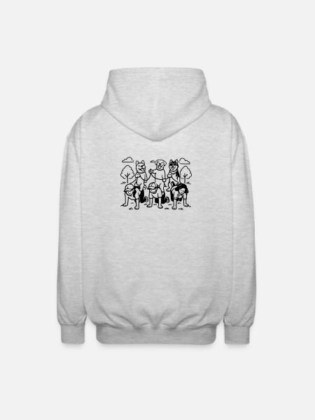 Dog Dog Edition dog rules - Unisex Hooded Jacket - light heather grey
