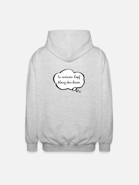It sounded better in my head - Unisex Hooded Jacket - light heather grey