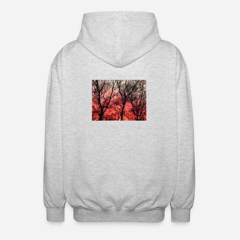 Abendrot_1 - Unisex Hooded Jacket - light heather grey