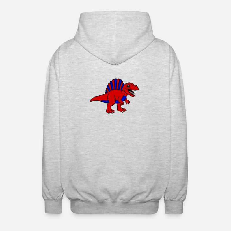 Dino - Veste à capuche unisexe - gris clair chiné