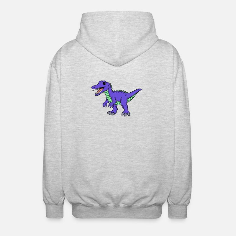 Dino - Veste à capuche unisexe - gris clair chiné