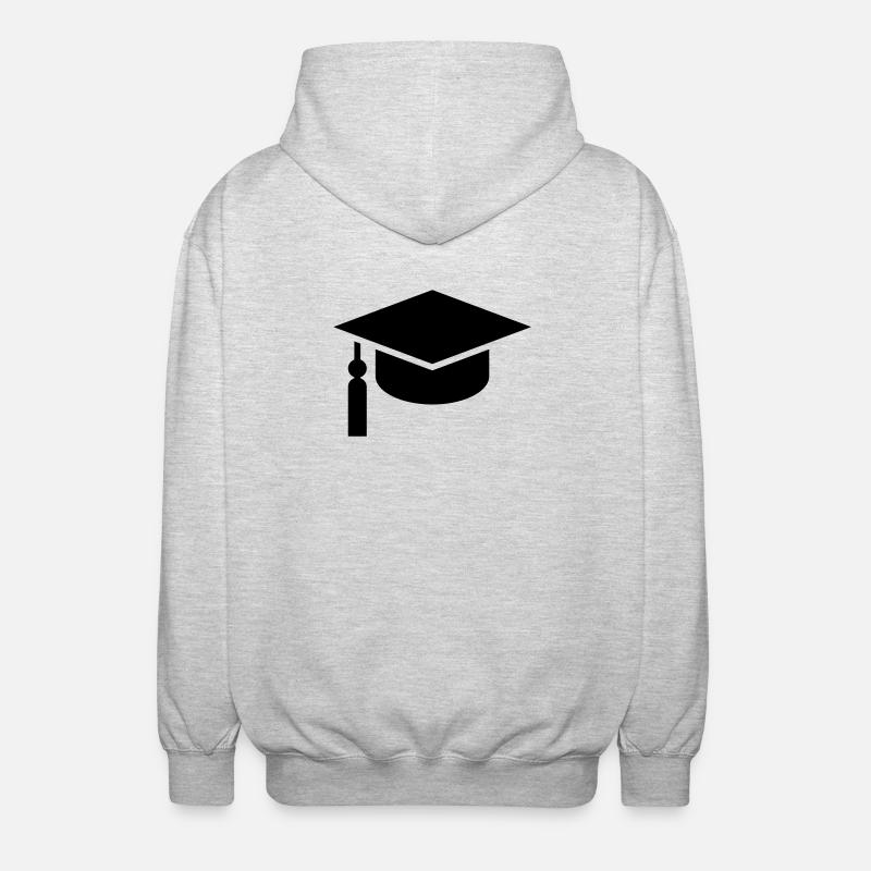 Abi, graduation cap, college hat, graduation - Unisex Hooded Jacket - light heather grey