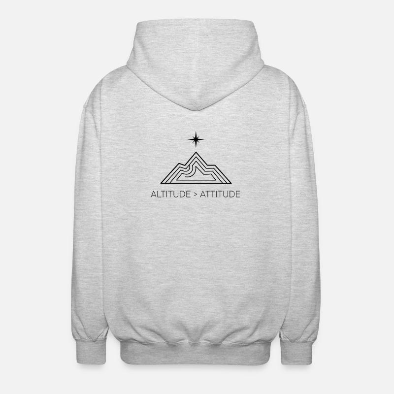 Altitude > Attitude - Veste à capuche unisexe - gris clair chiné