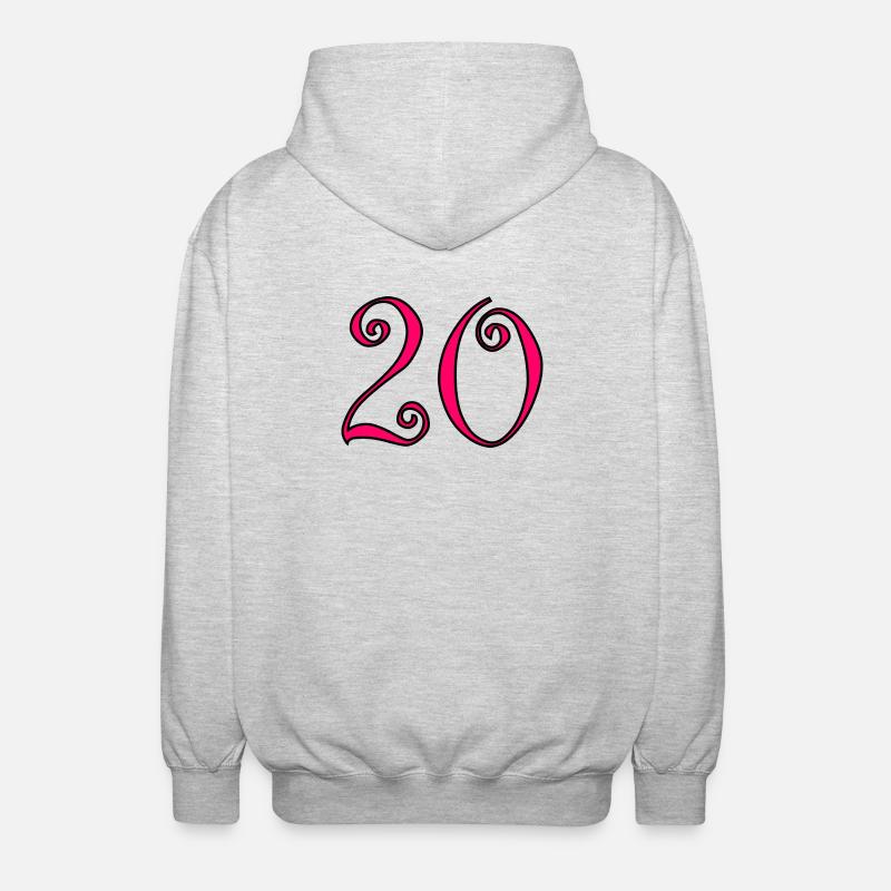 Farbe2-460_text234-2-50-5-4-8-6-8-7-3-0-6-3-3 - Unisex Kapuzenjacke - Hellgrau meliert