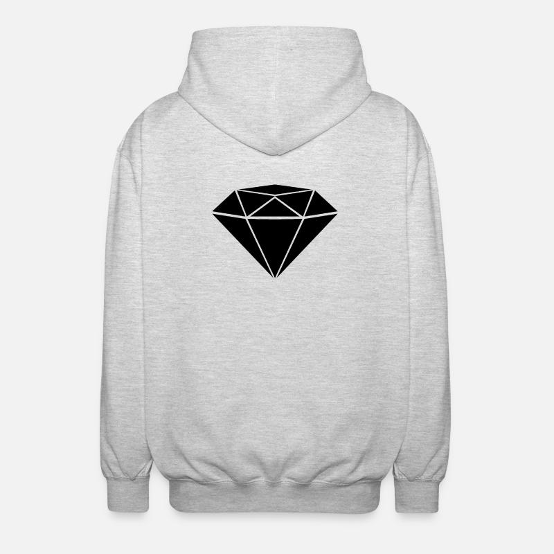 diamond - Unisex Hooded Jacket - light heather grey