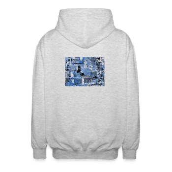 Urban Notation 2 - Veste à capuche unisexe - gris clair chiné - Dos - AI Model Male 185 light (185cm)