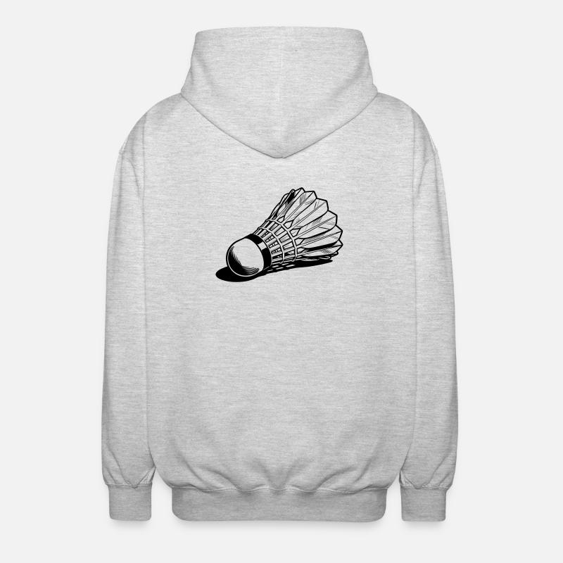 Badminton-Shuttle - Unisex Kapuzenjacke - Hellgrau meliert