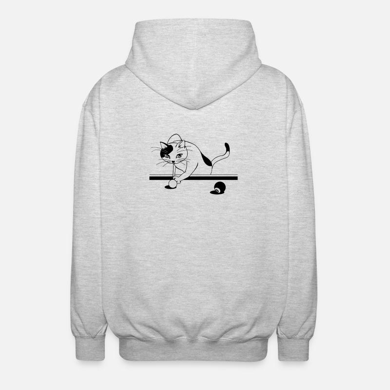 Katzenpower - Unisex Kapuzenjacke - Hellgrau meliert