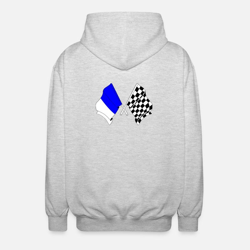 Spa Racing Flags - Unisex Hooded Jacket - light heather grey