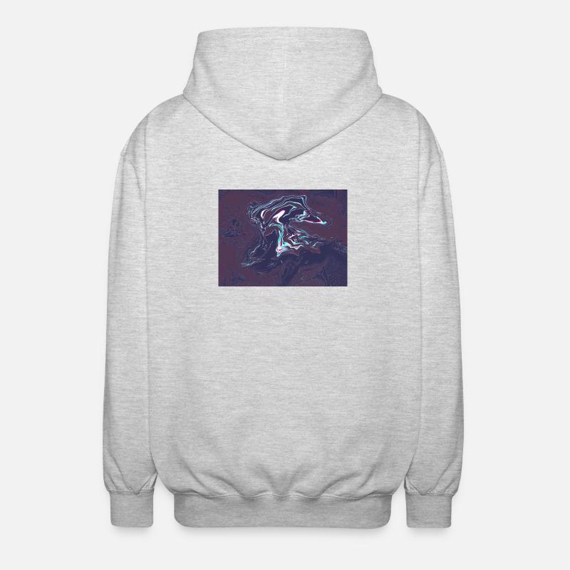Vortex en tourbillon néon - Veste à capuche unisexe - gris clair chiné