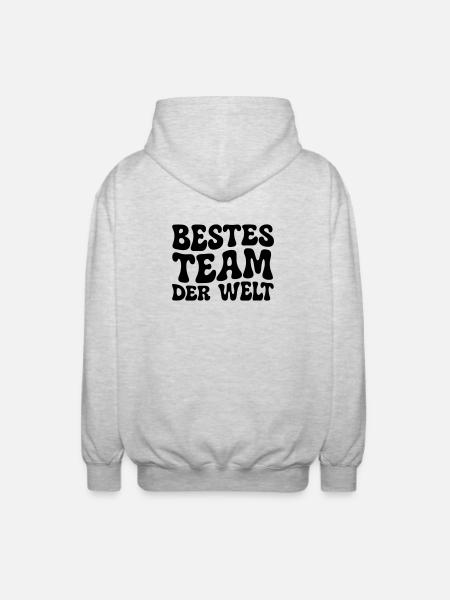 Bestes Team der Welt - Unisex Kapuzenjacke - Hellgrau meliert