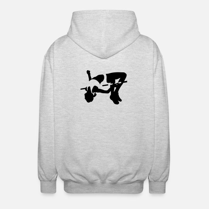 Hochsprung - Unisex Kapuzenjacke - Hellgrau meliert