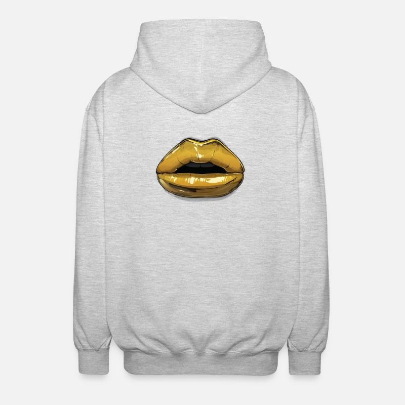 Or bouche - Veste à capuche unisexe - gris clair chiné