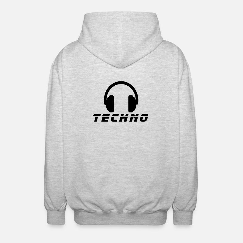 Techno - Unisex Hooded Jacket - light heather grey