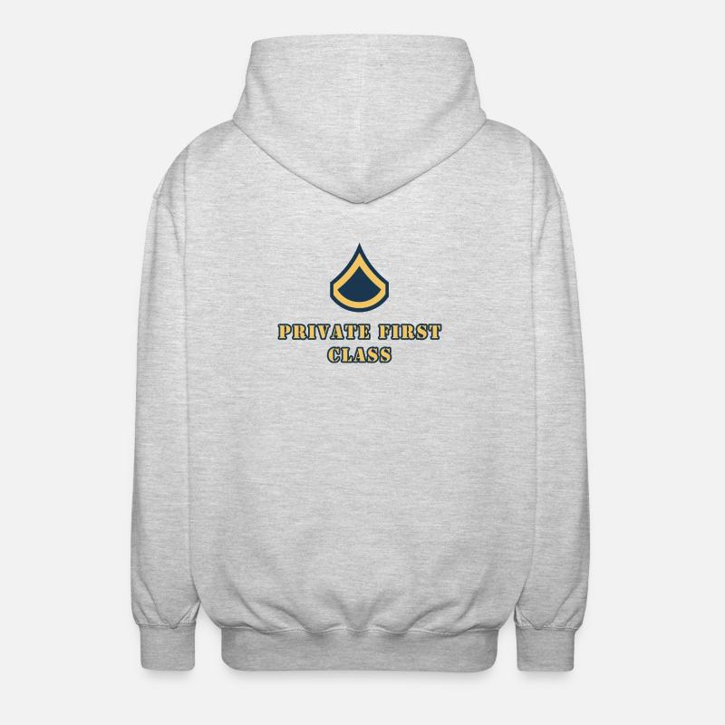 Private First Class - Unisex Hooded Jacket - light heather grey