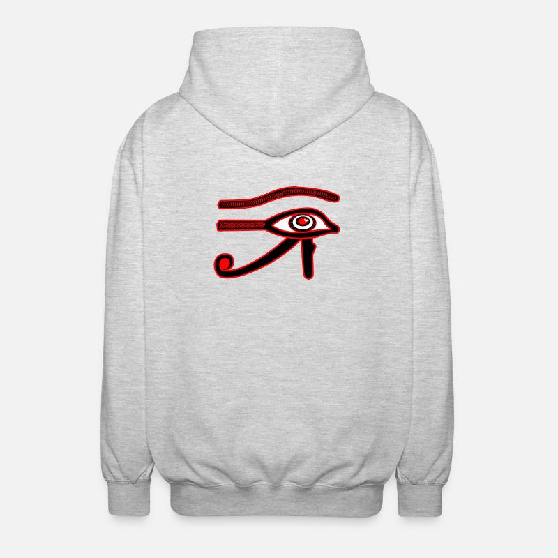 Oeil de râ oeil d’horus - Veste à capuche unisexe - gris clair chiné