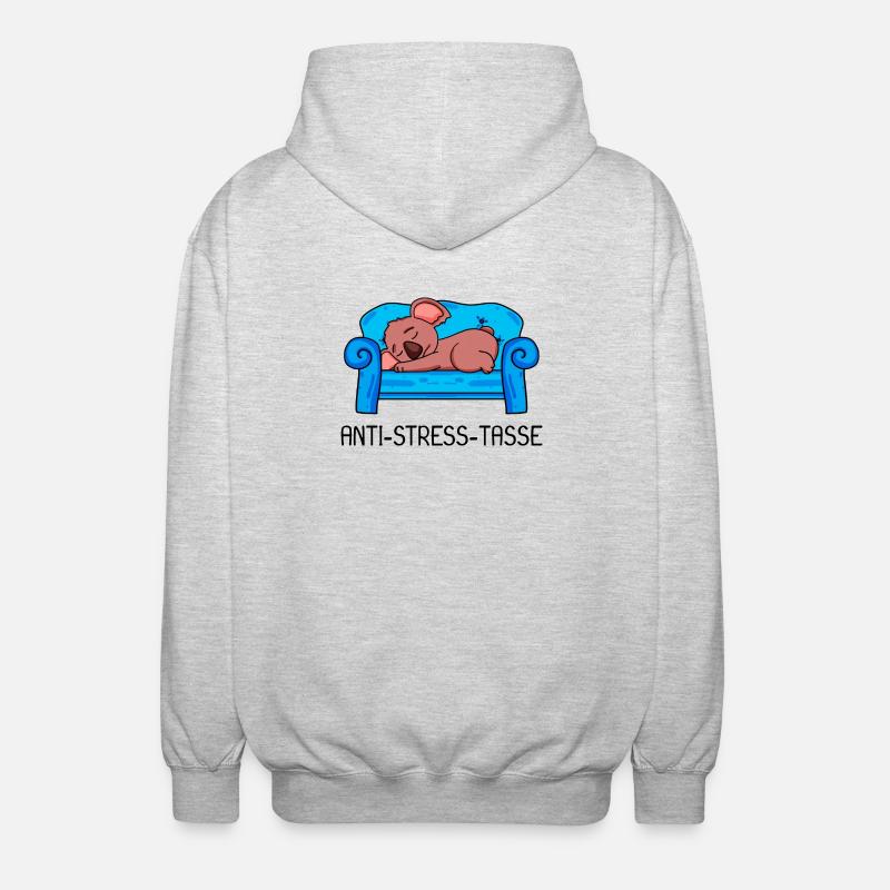 Tasse Koala - Unisex Kapuzenjacke - Hellgrau meliert