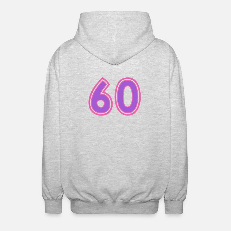 60 - Veste à capuche unisexe - gris clair chiné