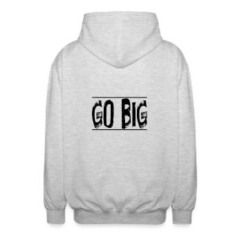 Money Motivation Profit Profit Performance Yield - Unisex Hooded Jacket - light heather grey - Back - AI Model Male 185 light (185cm)