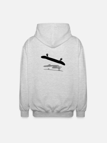 Skateboard - Veste à capuche unisexe - gris clair chiné