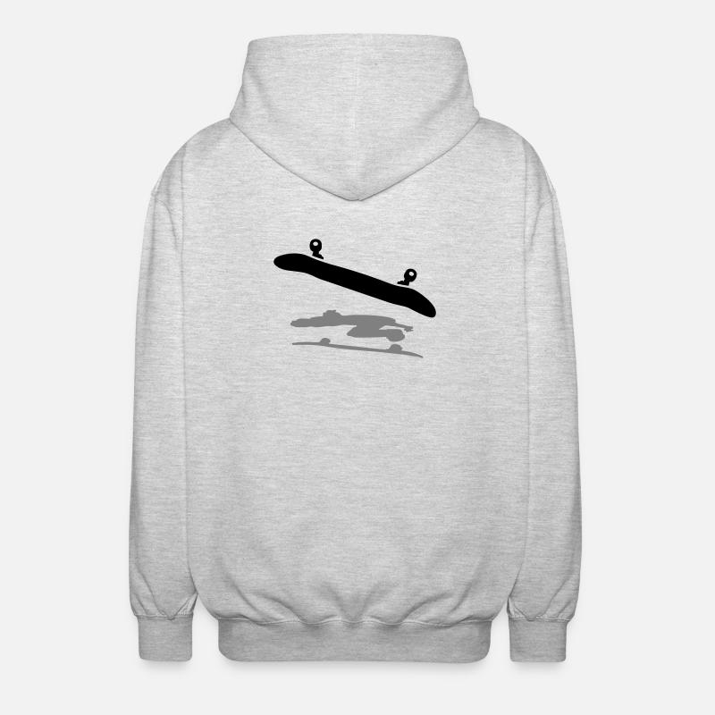 Skateboard - Veste à capuche unisexe - gris clair chiné