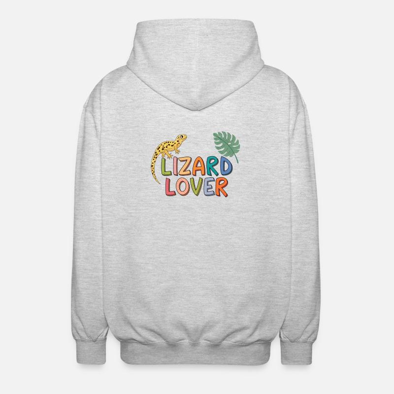 Lizard Lover Couleurs - Veste à capuche unisexe - gris clair chiné