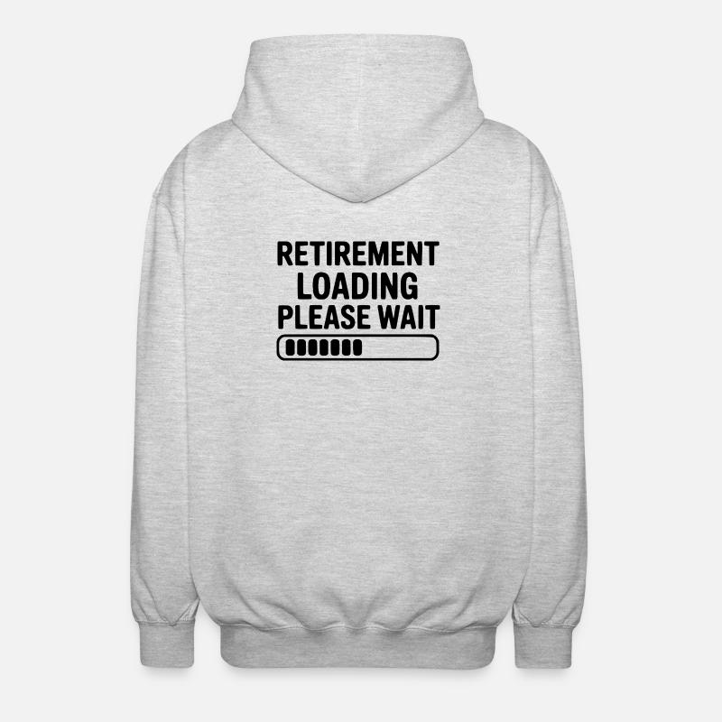 Retirement Loading Please Wait - Unisex Hooded Jacket - light heather grey
