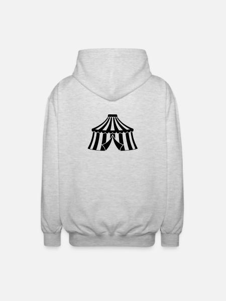 Circus Tent Manege Event Icon - Unisex Hooded Jacket - light heather grey