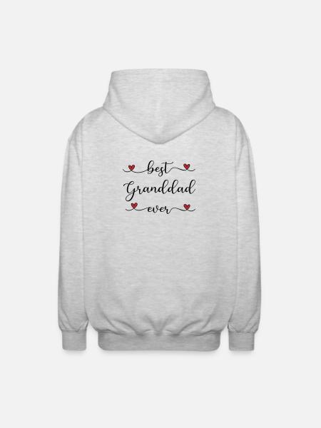 bester Opa der Welt - Unisex Kapuzenjacke - Hellgrau meliert