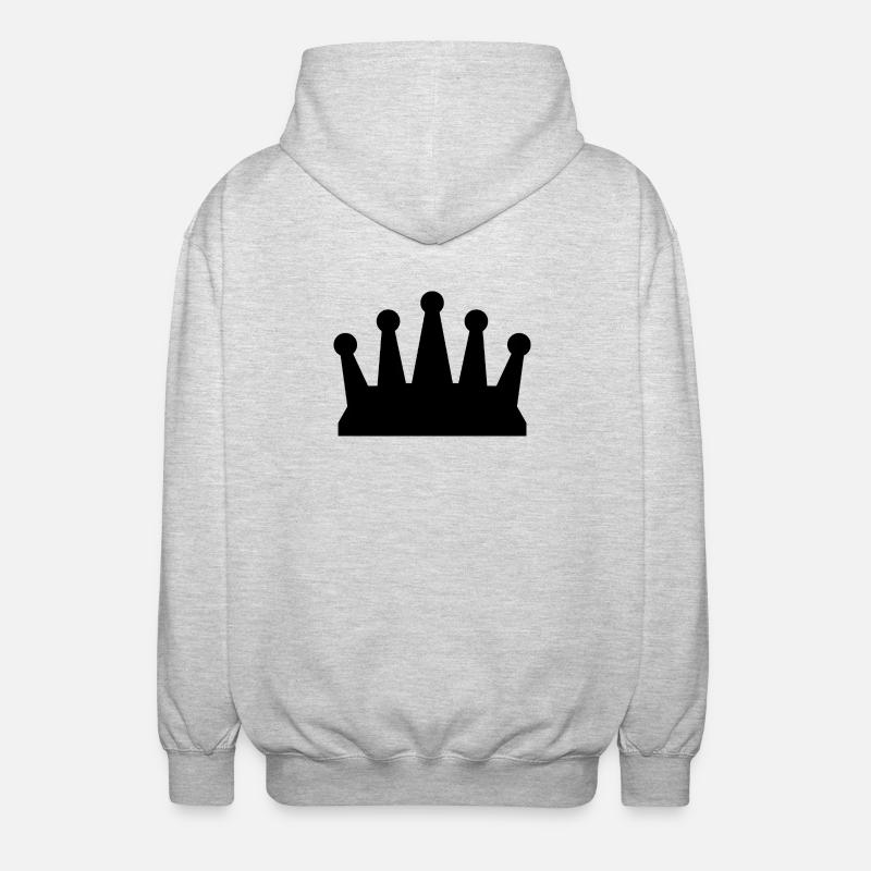 Couronne - Veste à capuche unisexe - gris clair chiné