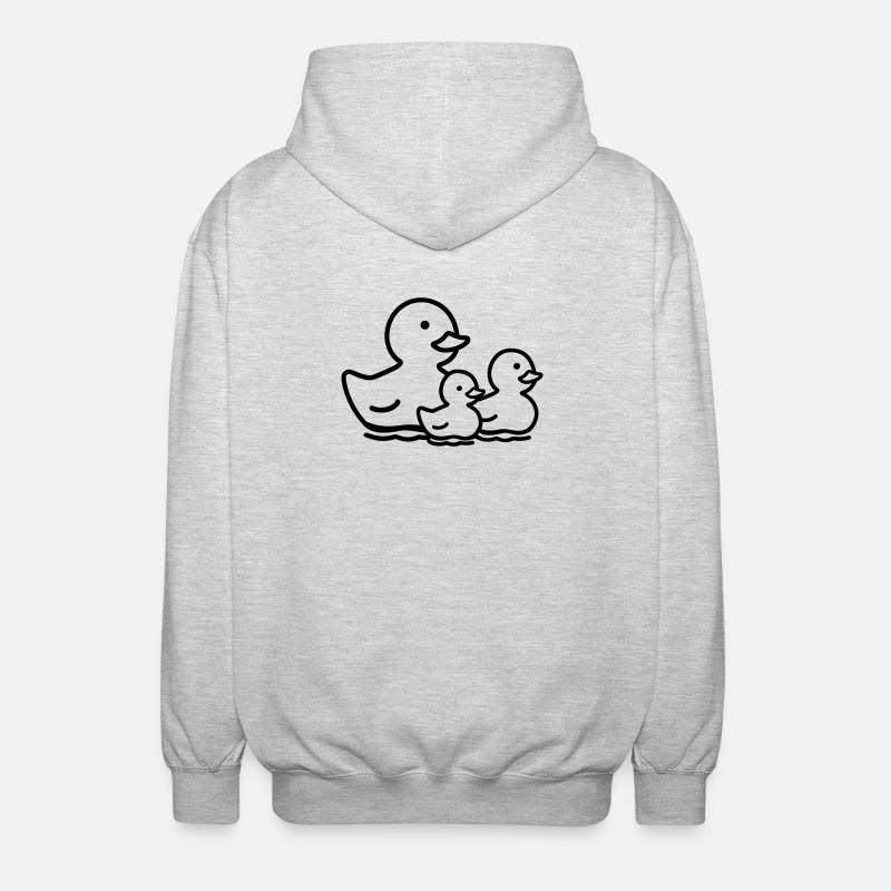 famille canard - Veste à capuche unisexe - gris clair chiné