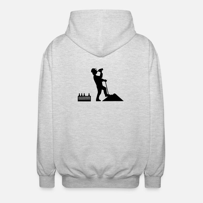 Bauarbeiter - Unisex Kapuzenjacke - Hellgrau meliert