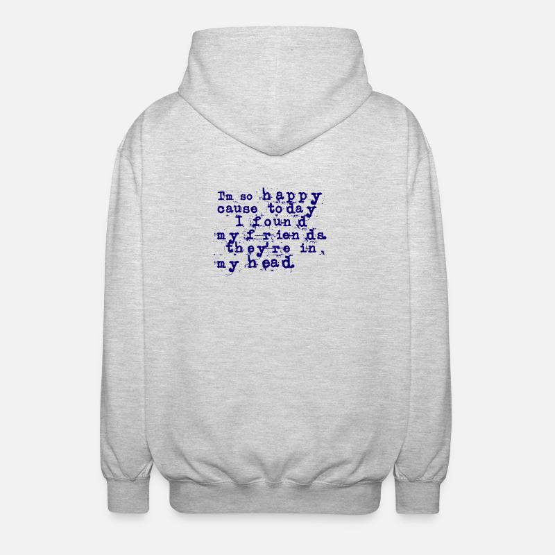 Songtext Lithium - Nirvana (deutsche Übersetzung) - Unisex Kapuzenjacke - Hellgrau meliert
