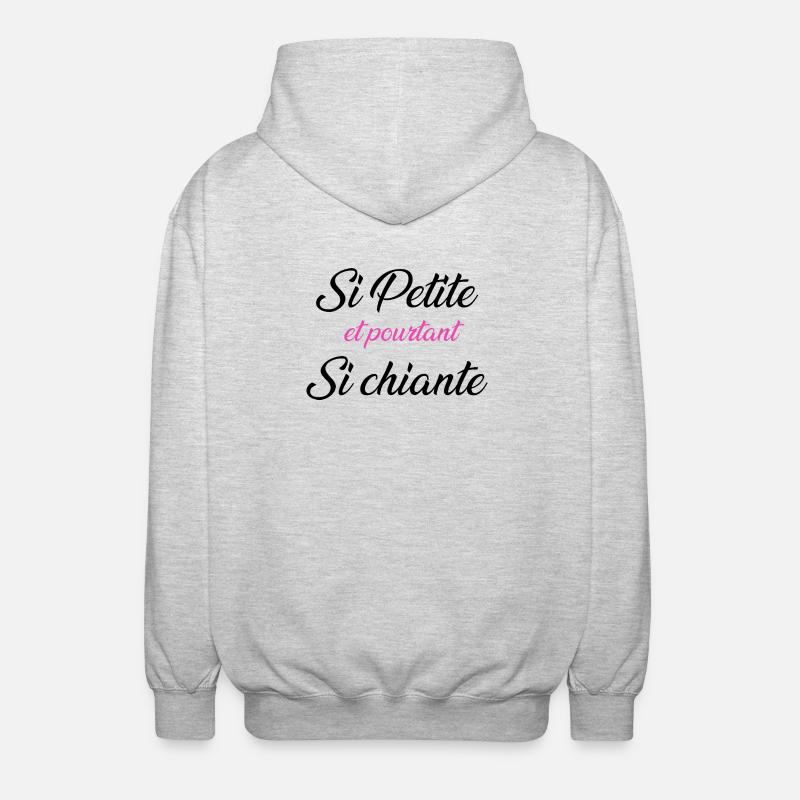 so klein und doch so langweilig - Unisex Kapuzenjacke - Hellgrau meliert